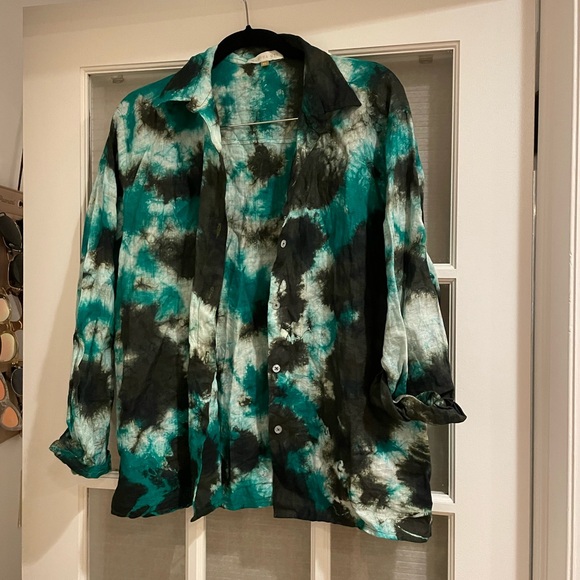 Martha Rey Linen Beach Coverup - Picture 2 of 3